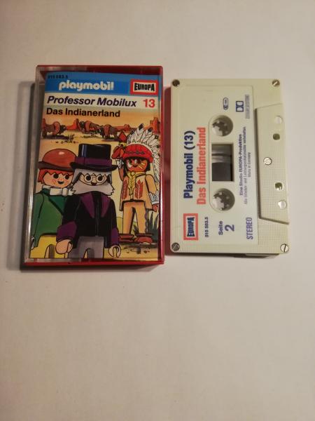 Playmobil Professor Mobilux Folge 13 Das Indianerland 5-fach Silber geschraubt Weiß mit Blau Roten Druck 515583.5 Europa